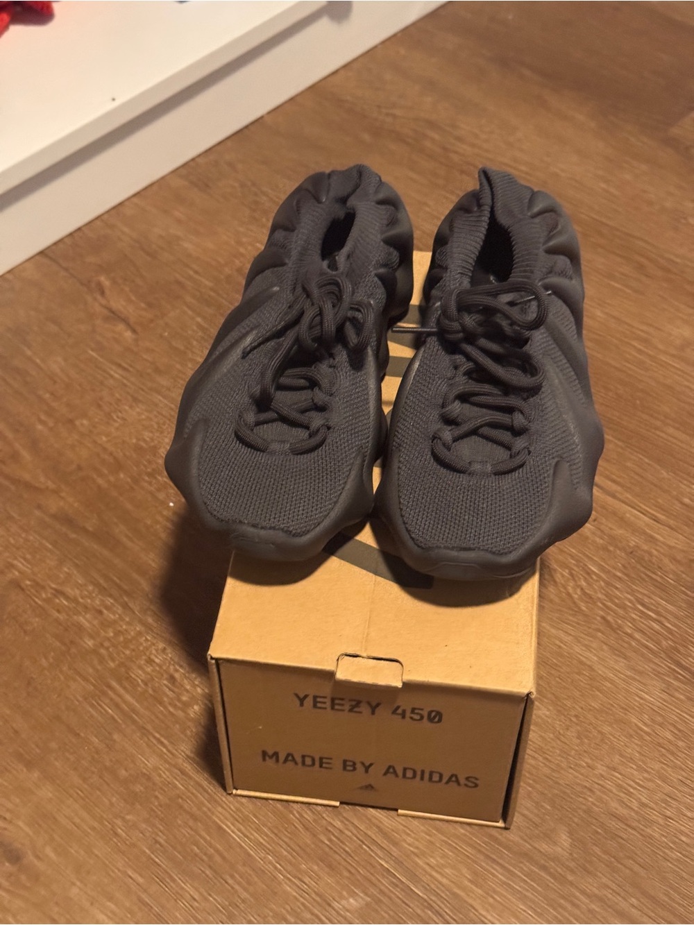 Adidas Yeezy 450 Sneakers in Dark Gray/Black